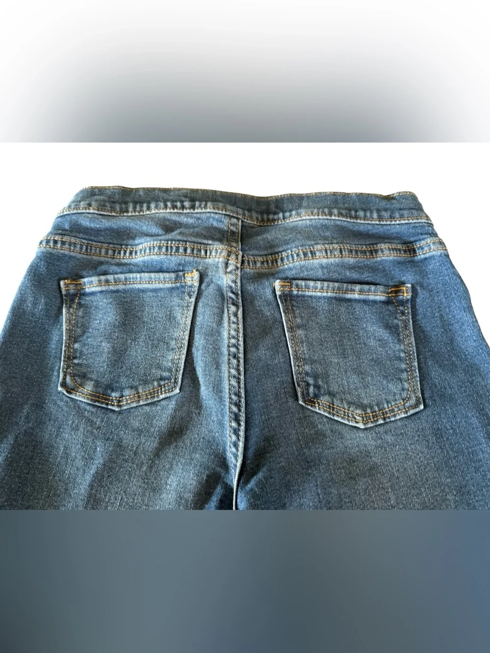 Old Navy Girls Skinny Jeans Size L 10-12 Blue Adjustable Waist Kids Denim